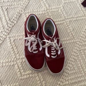 Burgundy Vans size 11
